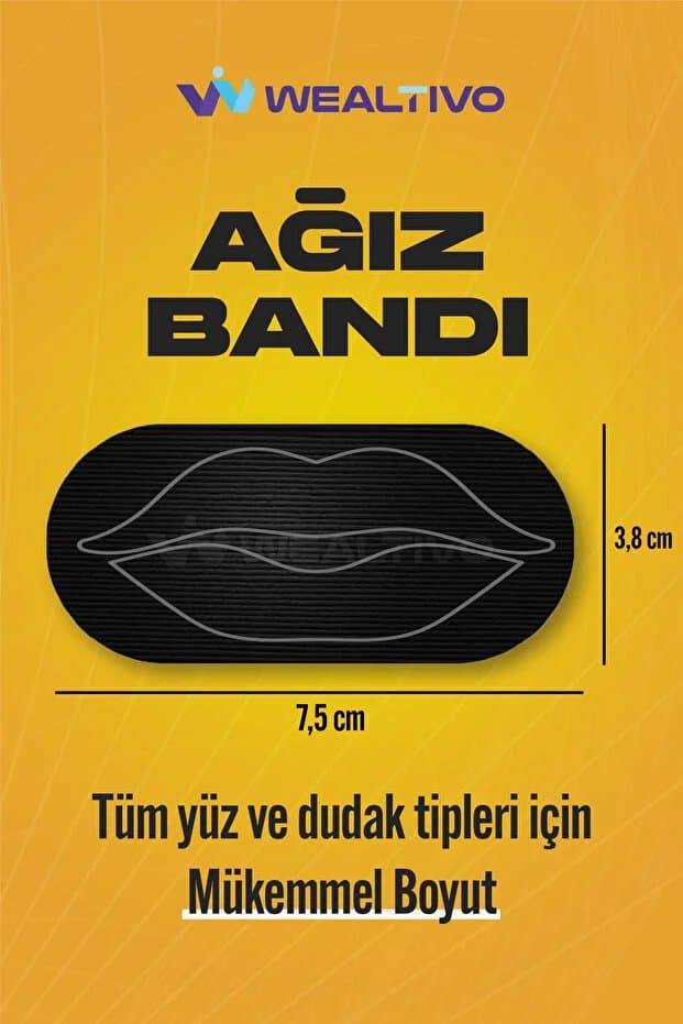 Premium Ağız Bandı 30 Adet, Horlama Desteği Hipoalerjenik Ağız Kapama Uyku Bandı (Mouth Tape)